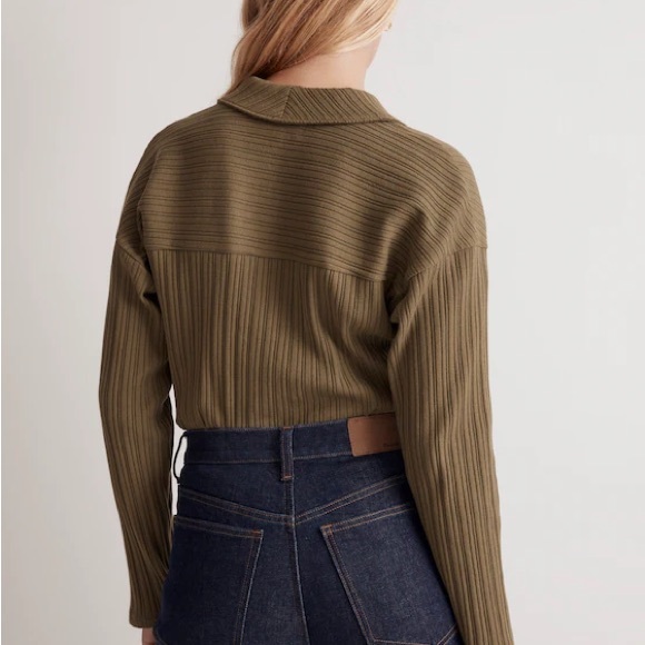 Madewell Variegated Boxy Polo Sz M - Picture 2 of 4